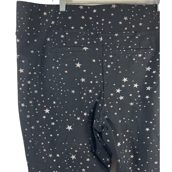 Torrid Pixie Ponte Knit Stretch Pull on Pants Metallic Stars Black Size 3R (3X) - Picture 6 of 16